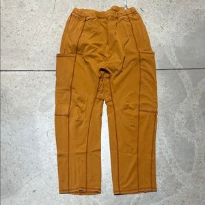 FREE PEOPLE HOT SHOT PANTS Orange SIZE MEDIUM